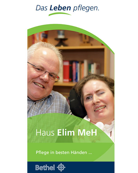 Titelbild des Prospektes - Pflegeeinrichtung Haus Elim MeH